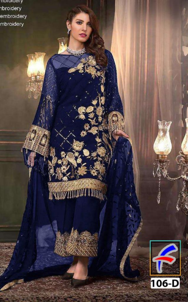 Blue Color Art Silk Punjabi Suits For Party Wear – Gunj Fashion