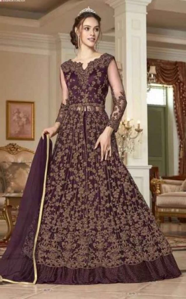 Bollywood stylish designer anarkali gown suits indian and pakistani wedding  party wear heavy embroidery worked readymade net anarkali dress | Classy  Missy by Gur