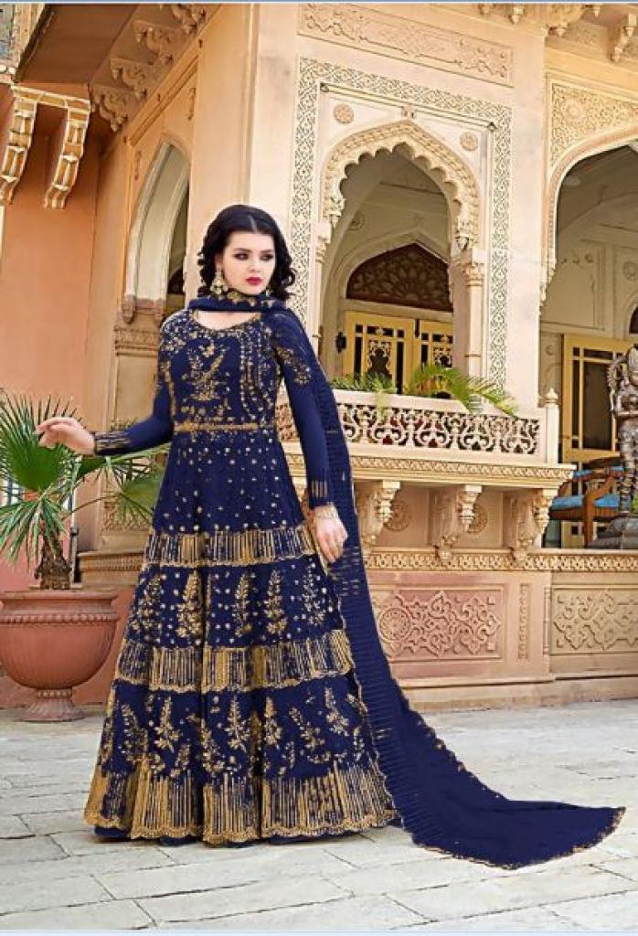 Wedding 4200 Banarasi Silk Suits at Rs 4200/set in Varanasi | ID:  20464590233